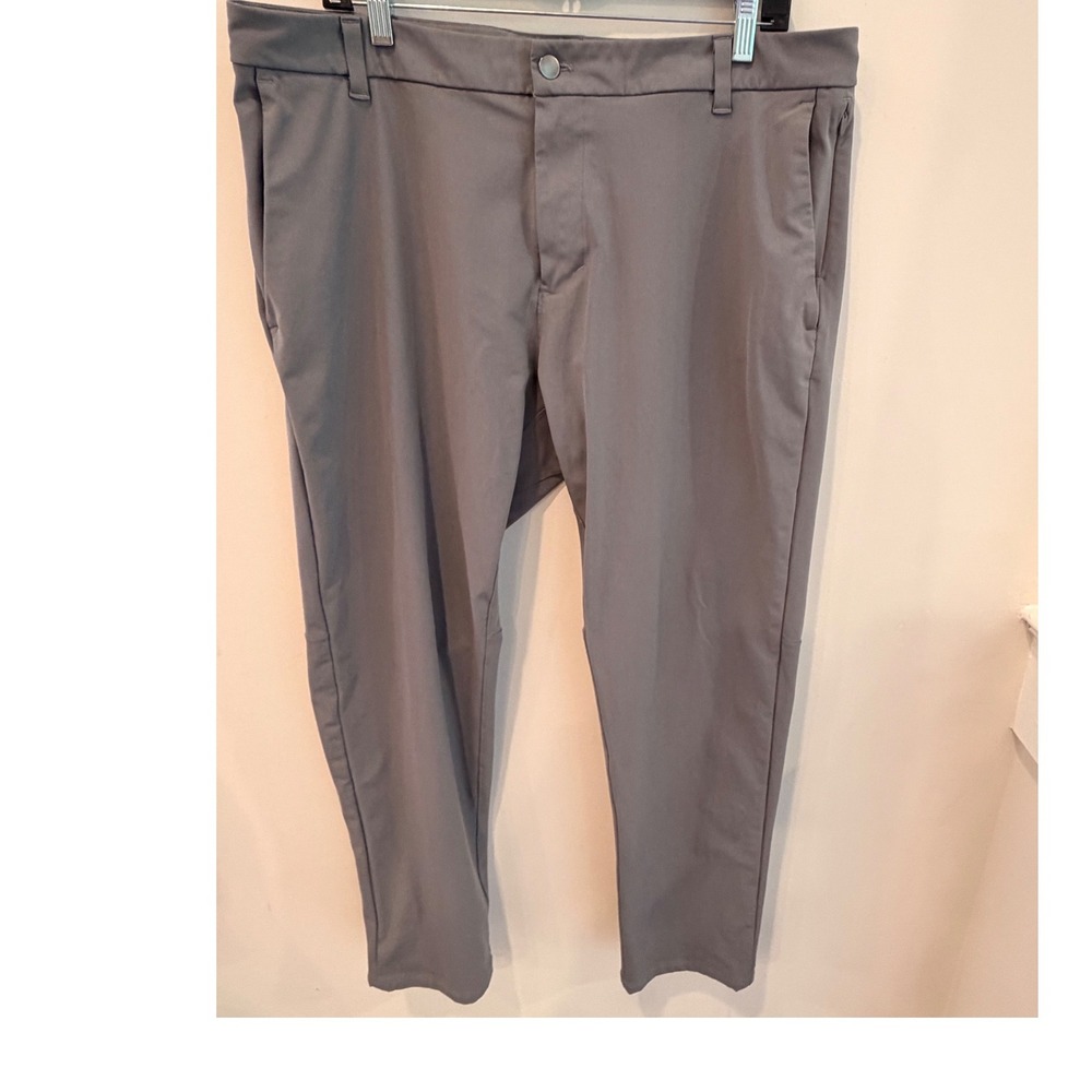 Lululemon Commission Slim Fit Pant Mens 36 Grey ABC Tech Trousers LM5AEXS